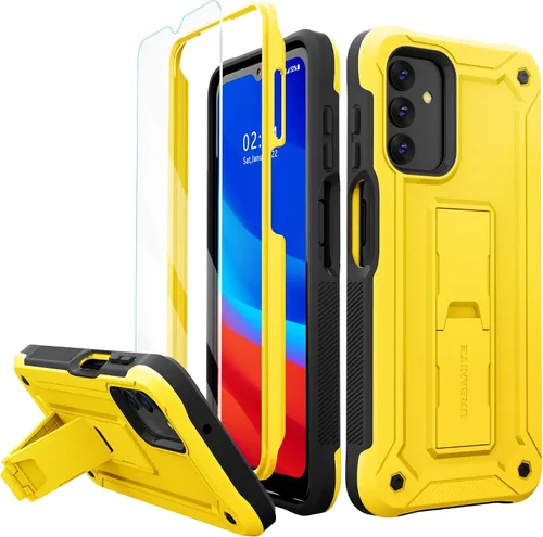 URBANITE Funda para Samsung Galaxy A13 con soporte, protección a prueba de golpes de grado militar con protector de pantalla compatible con teléfono