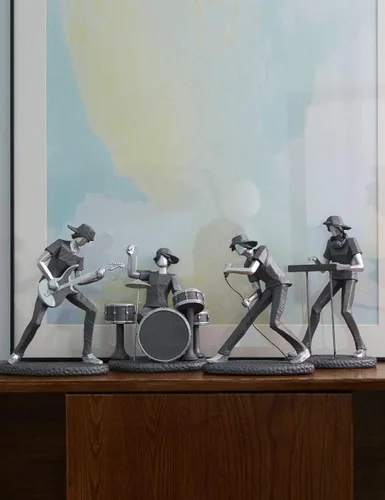 Miniatura 6 de HAUCOZE Estatua de músico, estatua musical, regalo, decoración del hogar, centro de mesa, escultura para piano estudio, dormitorio, poliresina, 9.5