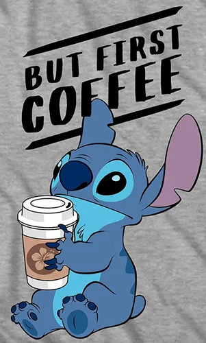 Miniatura 3 de Disney Lilo and Stitch Coffee First - Camiseta para adulto, Café