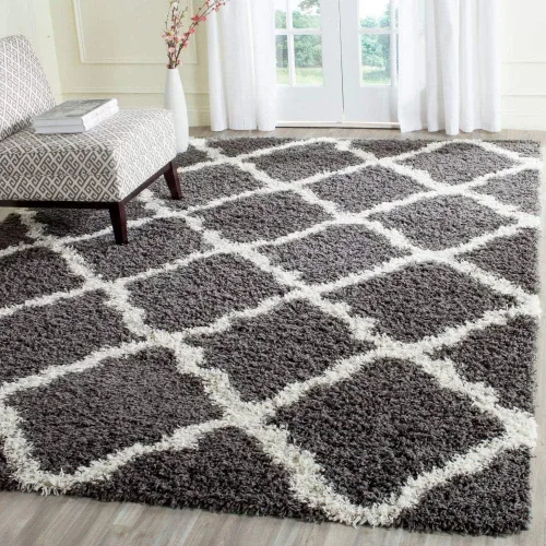 Miniatura 120 de Safavieh - Dallas Shag Collection SGD257A - Alfombra de área con diseño de enrejado de 10 x 14 pies
