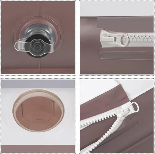 Miniatura 7 de Bañera inflable, plegable y portátil, bañera inflable grande para adultos, bañera de spa unisex para ducha con bomba de aire eléctrica de 51 x 32 x