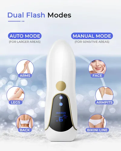 Miniatura 2 de Finequin Depilación Láser para Mujeres y Hombres, Dispositivo IPL Air 15 con Enfriamiento por Aire y Refrigeración por Hielo para Resultados Casi