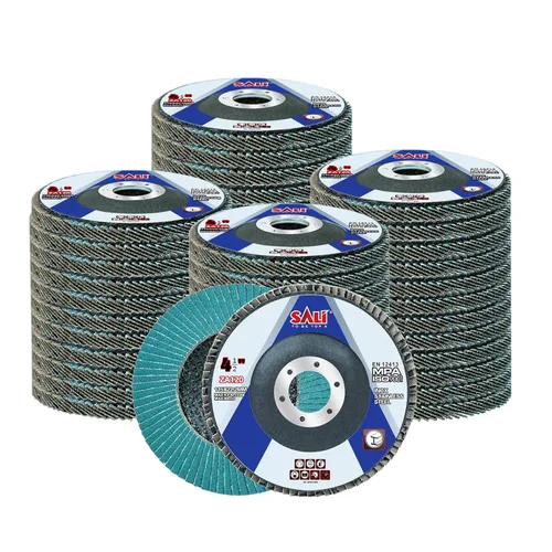 Miniatura 21 de Sali Paquete de 10 Discos de Láminas de Circonia Grano 40 de 4.5" x 7/8 Pulgadas Disco de Lijado Tipo Bisel #29 Grado Premium e Industrial Rueda