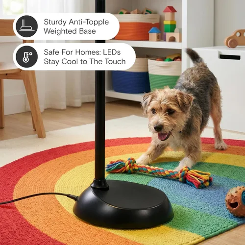Miniatura 5 de Brightech Litespan - Lámpara de Pie LED Brillante para Lectura Sobre Silla, Manualidades y Lectura, Luz de Esteticista para Extensiones de Pestañas