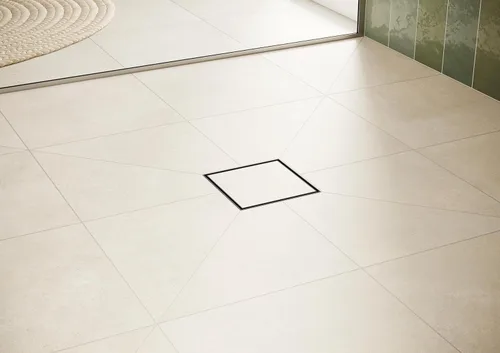 Miniatura 10 de hansgrohe RainDrain Brilliance - Juego de drenaje de ducha cuadrado con cubierta trasera áspera y baldosa en acero inoxidable cepillado, drenaje