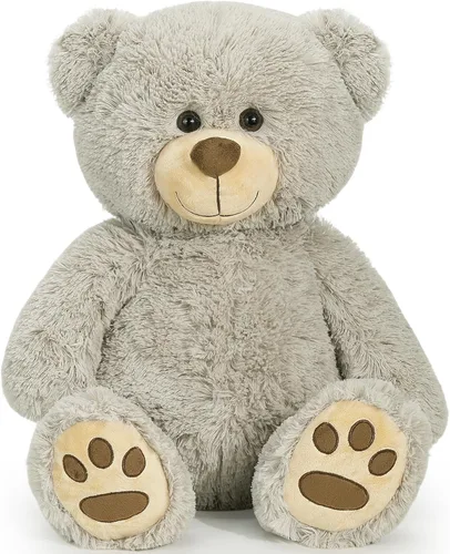 Miniatura 11 de LotFancy - Oso de peluche de 20.0 pulgadas, lindo oso de peluche con huellas, regalo para niños bebés pequeños en baby shower, cumpleaños
