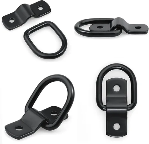 Miniatura 2 de Anclaje de amarre de anillo en D de 1/4 de pulgada, anillos de anclaje de remolque de alta resistencia, capacidad de 2400 libras, remolques
