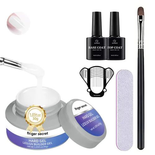 Miniatura 12 de Gel constructor de gel duro para uñas, fuerte y duradero, esculpir en 3D nude para extensión de uñas, 2 onzas (transparente y nude, 1 onza x 2)