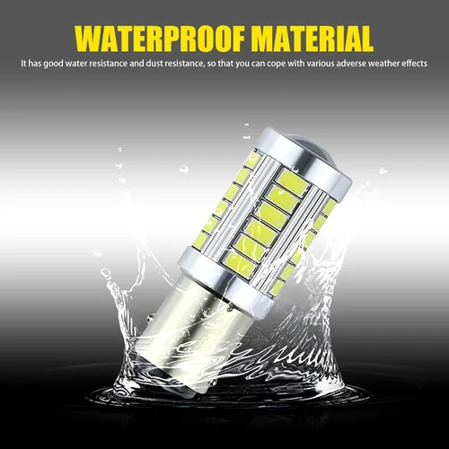 Miniatura 3 de Tesnaao Pack-4 Luz de freno LED 1157 para automóvil, 33SMD 1200LM cuentas de lámpara de alto brillo con lente, marcador lateral de luz trasera