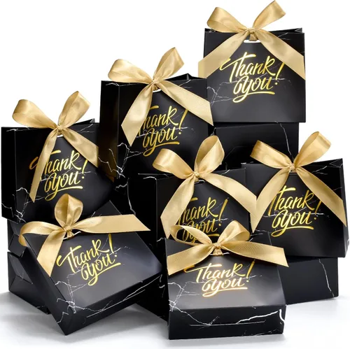 Miniatura 13 de EQOREIIN Bolsas de regalo pequeñas, paquete de 25 bolsas de regalo de 4.5 x 1.8 x 3.9 pulgadas, mini bolsas de agradecimiento de papel kraft negro