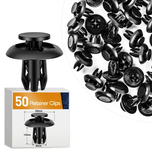 Miniatura 11 de Nissan o universal Pasadores de retén tipo empuje para guardabarros (Tamaño del agujero 8 mm, diámetro de la cabeza 20 mm, longitud del tallo 9 mm)