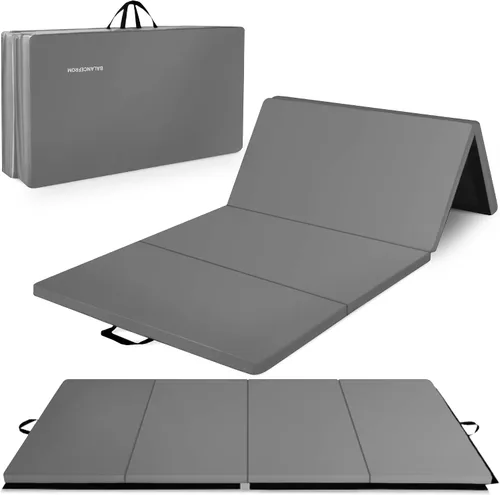 Miniatura 10 de BalanceFrom 10x4 Feet 4-Panel Folding Gymnastics Mat – 2-Inch Thick Pad with Vinyl Surface and Carrying Handles for Tumbling, Yoga, Pilates, Home