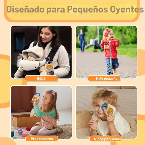 Miniatura 8 de alilo Pocket Bunny - Reproductor de música portátil para niños, juguetes musicales para niños pequeños, precargado de más de 120