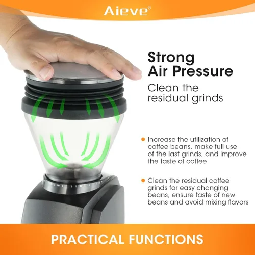 Miniatura 2 de Aieve Tolva de Café de Silicona Compatible con Molinillo Baratza Encore ESP/Virtuosa+ de Café, Reduce la Retención de Molienda de Café