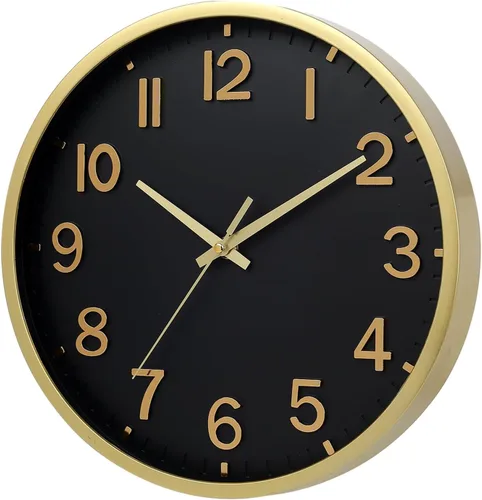 Miniatura 2 de Relojes de Pared a Pilas de 8 Pulgadas, Reloj de Pared Moderno Silencioso Sin Tictac para Sala de Estar, Dormitorio, Cocina, Oficina, Aula, Negro