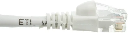 Miniatura 3 de CableWholesale Cable Ethernet Cat6, 24AWG, conector de placa dorada RJ45, 4 pares de cobre trenzado, par trenzado sin blindaje (UTP), cable de Blanco