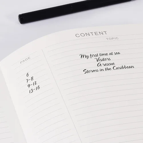 Miniatura 5 de Cuaderno rayado A5 - 312 páginas numeradas, diarios de cuero para escribir, contenido de 3 páginas de índice, papel grueso de 100 g/m², tapa dura