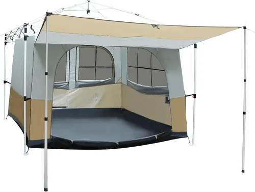 Miniatura 11 de REDCAMP Tienda de Campaña con Toldo para Tienda de Toldo Desplegable, Tienda Interior Convierte Toldo de Patas Rectas de 10'x10' o 10'x20' en Tienda