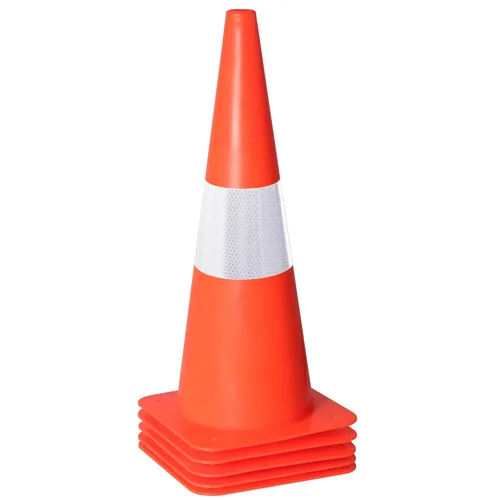 Miniatura 10 de Paquete de 5 conos de tráfico de 18 pulgadas, conos de estacionamiento de seguridad en carretera, conos marcadores de campo de agilidad para fútbol