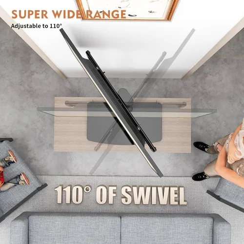 Miniatura 3 de Soporte/Base Universal Giratorio para TV de Mesa para Televisores de 40 a 86 pulgadas, Giro de 110 Grados, Altura Ajustable de 5 Niveles, Base