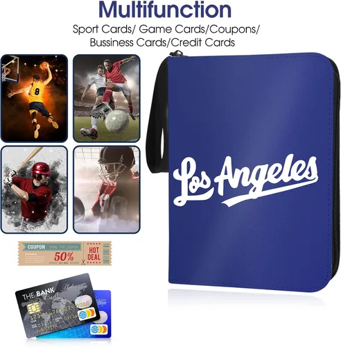 Miniatura 7 de Carpeta de Tarjetas de Béisbol con Fundas de 900 Bolsillos, Portador de Tarjetas de Béisbol de Los Ángeles para Tarjetas Coleccionables, Álbum