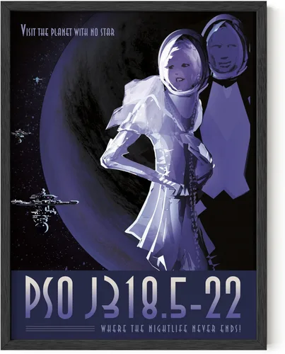 HAUS AND HUES Póster espacial vintage – Visiones del futuro arte de la NASA, impresiones JPL, sin marco, 12 x 16 pulgadas Pso