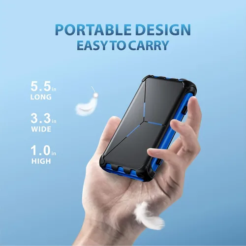 Miniatura 4 de Báscula de bolsillo de precisión, 7.05 oz x 0.00 oz, báscula digital de alimentos con pantalla LCD, conversión de un solo clic, 6 unidades, mini Azul