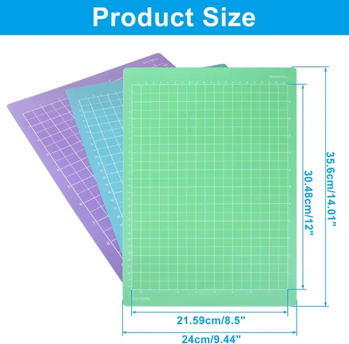 Miniatura 2 de Paquete de 3 alfombrillas de corte de 12 x 8.5 pulgadas para Cricut Joy Xtra, alfombrillas de corte adhesivas reutilizables para manualidades