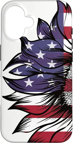 Miniatura 31 de Funda patriótica para iPhone 13 Pro Max USA 4 de julio con diseño de girasol