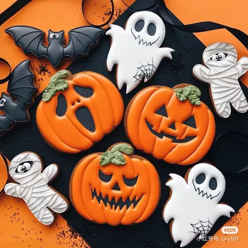 Miniatura 6 de Juego de cortadores de galletas de calabaza, 4 pulgadas, 3.22 pulgadas, 2 pulgadas, cortadores de galletas grandes para otoño, Halloween, Acción
