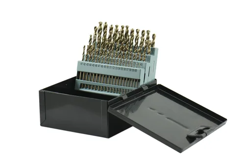 Miniatura 2 de Shars 1/16-1/2" por 64ths M35 Juego de brocas Jobber con acabado de paja de cobalto (29 piezas) 404-2260C P