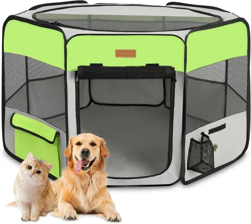 Miniatura 11 de Corralito portátil para mascotas, para gatos, cachorros, conejos, pollos, tienda de campaña plegable de gran capacidad para mascotas para interiores