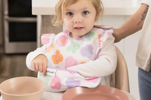 Miniatura 2 de Tiny Twinkle Baberos a Prueba de Derrames para Bebés para Comer Baberos Impermeables y Limpiables para Niños Pequeños con Bolsillo Recoge Todo
