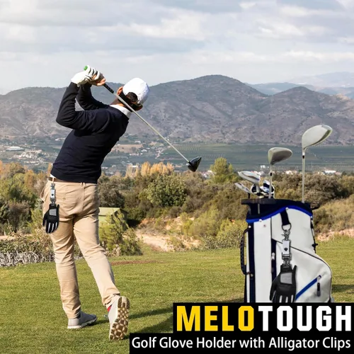 Miniatura 4 de MELOTOUGH Clip para guantes de golf, clips para cinturón con pinzas de cocodrilo para guantes de trabajo, guantes de construcción, accesorios