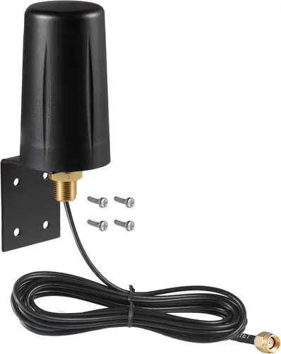 Miniatura 7 de Antena WiFi de doble banda de largo alcance (paquete de 4), eifagur 9dbi 2.4GHZ 5GHZ 5.8GHZ RP-SMA conector con base magnética para cámara IP