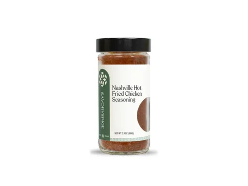 Savory Spice Nashville - Especias de pollo frito caliente - Nashville condimento de pollo caliente para pollo frito picante (tarro medio - Neto: 2.4