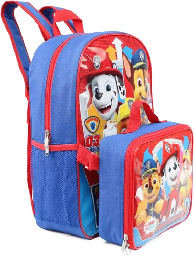 Miniatura 3 de Nickelodeon Mochila de Paw Patrol para niños con almuerzo, Chase Marshall Escombros, Moderno