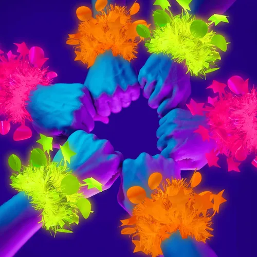 Mega-L - 12 pulseras de fiesta que brillan en la oscuridad, suministros de fiesta que brillan en la oscuridad, pulsera de luz negra fluorescente de
