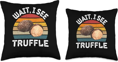 Miniatura 3 de Vintage Truffle Wait, I See Truffle Retro Truffle Lover Throw Pillow