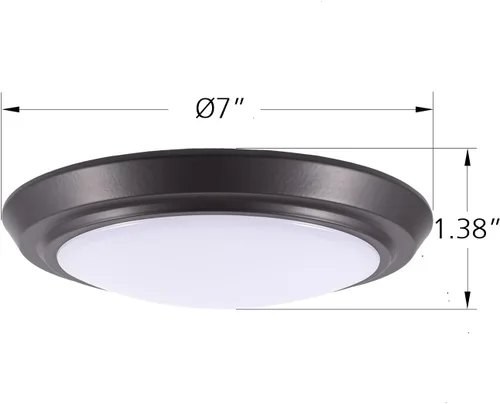 Miniatura 6 de YoonLIT - Lámpara de techo LED de montaje empotrado de 7 pulgadas, 120 V, 3000 K/4000 K/5000 K CCT ajustable, lámpara de techo regulable, 12 W, 800