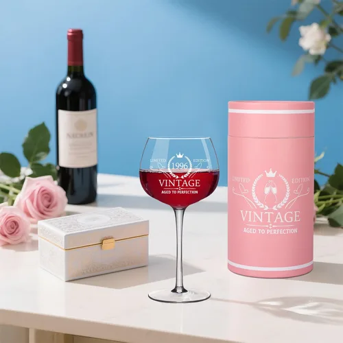 Miniatura 4 de Regalos de cumpleaños número 30 para mujer, copa de vino vintage grabada de 1996 para ella, regalos de cumpleaños de 30 años para mujeres, idea