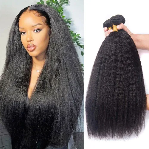 Miniatura 36 de Extensiones de cabello humano afro rizado 4B 4C Afro Kinky a granel de cabello humano virgen sin procesar para mujeres, negro natural, 8 pulgadas