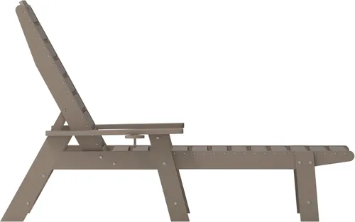 Miniatura 8 de Flash Furniture Monterey Tumbona Adirondack ajustable con soporte para tazas, silla de descanso de polietileno de alta densidad para todo