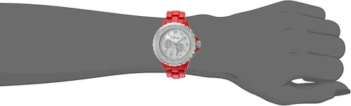 Miniatura 2 de DISNEY Reloj de pulsera de cuarzo analógico con brillo esmaltado para adultos, Rojo