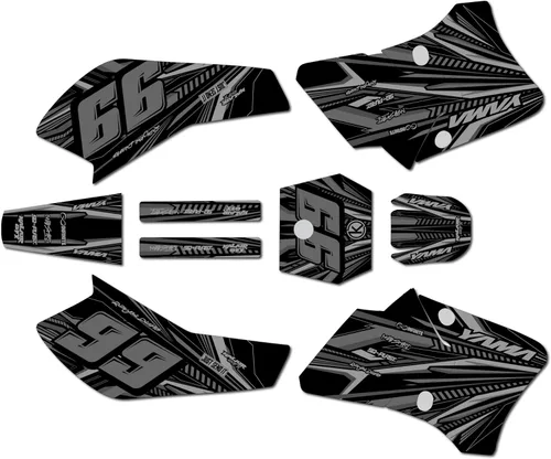 Miniatura 5 de Kit de gráficos para Yamaha TTR 90 (2000-2008) serie Prime Blue 09 mil - Kit de calcomanías gráficas de carreras personalizadas para motocross, sin