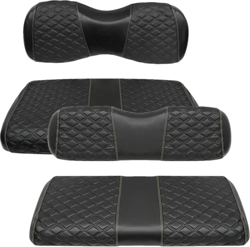Miniatura 30 de Fundas de asiento de carrito de golf, delanteras y traseras, impermeables y resistentes al sol, de piel de vinilo de grado marino, accesorios