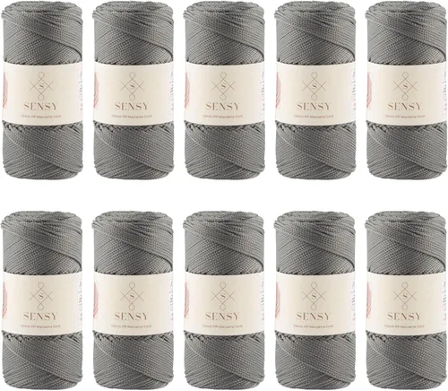 Miniatura 87 de Sensy - Cuerda de poliéster de 0.059 in y 164 yardas, cuerda de poliéster 100% polipropileno, cordón de macramé de 0.059 in, cuerda de ganchillo