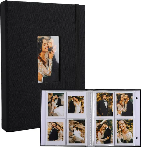 Miniatura 20 de Polaroid - Álbum de fotos, pequeño libro de imágenes con capacidad para 280 fotos, libro de recuerdos beige para imágenes de 2 x 3 pulgadas, álbum