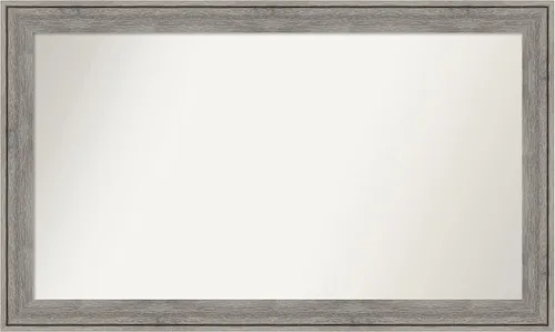Miniatura 165 de Amanti Art Espejo de pared personalizado no biselado (24.5 x 24.5 pulgadas), marco gris marrón alta, varios tamaños personalizados, espejo de baño