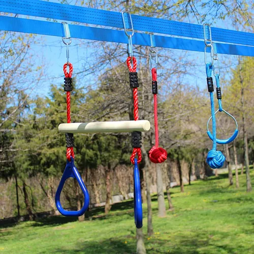 Miniatura 6 de Lily's Things Repuesto de línea de holgura y trinquete para juegos de cursos de doble ninja - Ninja Slackline..